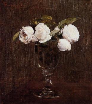 Henri Fantin-Latour : Vase of Roses